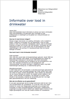 Informatie over lood in drinkwater